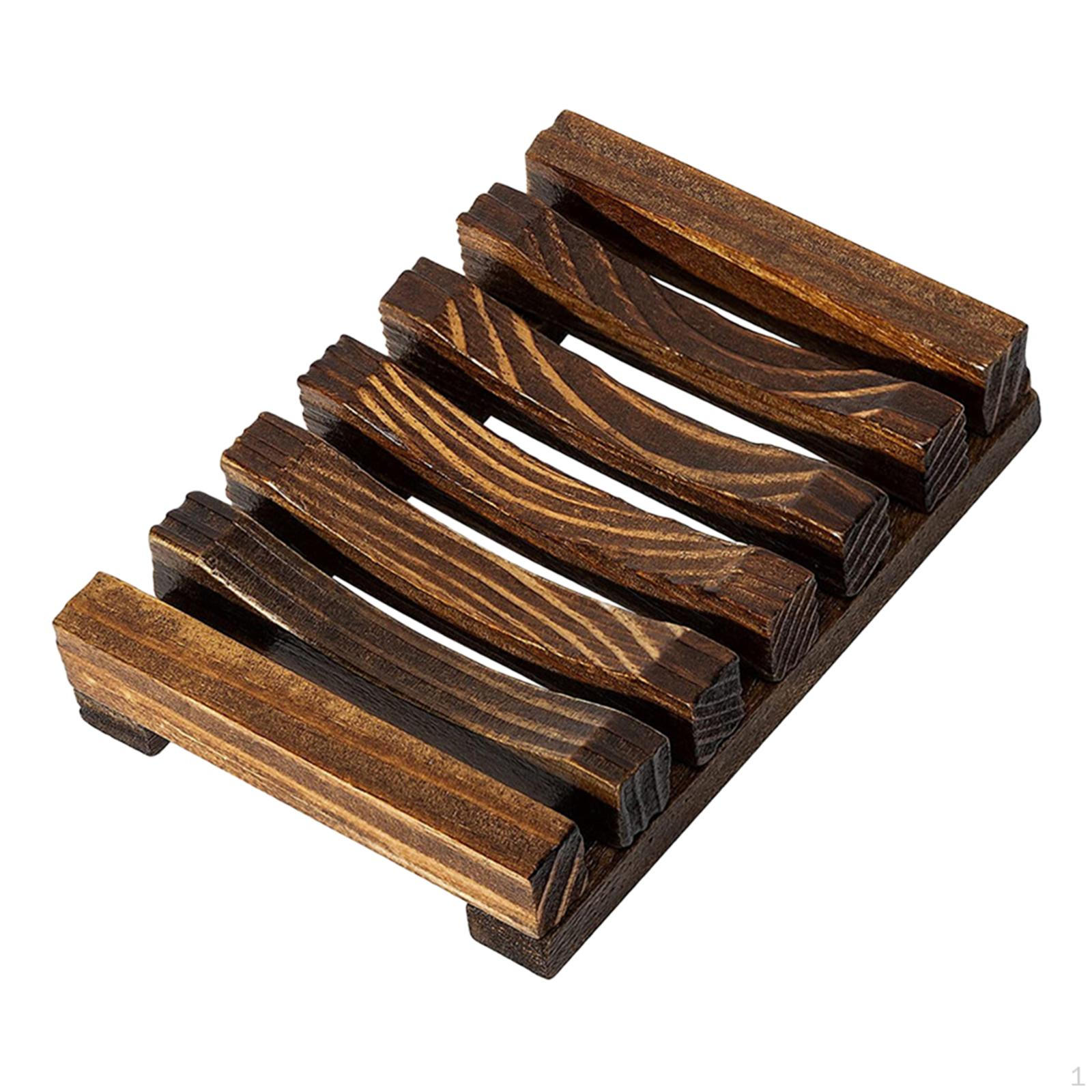 

Подставка для мыла из натурального дерева для душа или раковины Dark Wood Color