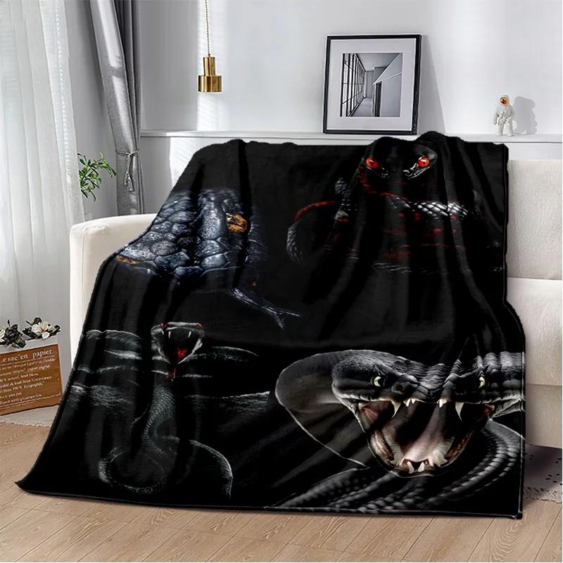 

Soft Gothic Snake Serpent Python Viper Blanket for Bed Sofa Picnic Travel Office Cover Kids Gift throw blanket 75x90cm