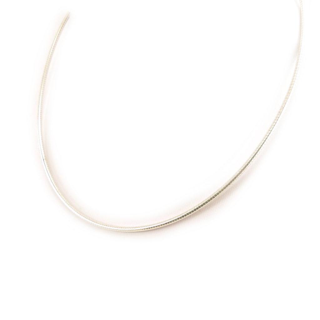 Les Trésors De Lily [C9435] - Silver 'Omega' Silver Necklace - 42 Cm 2 Mm