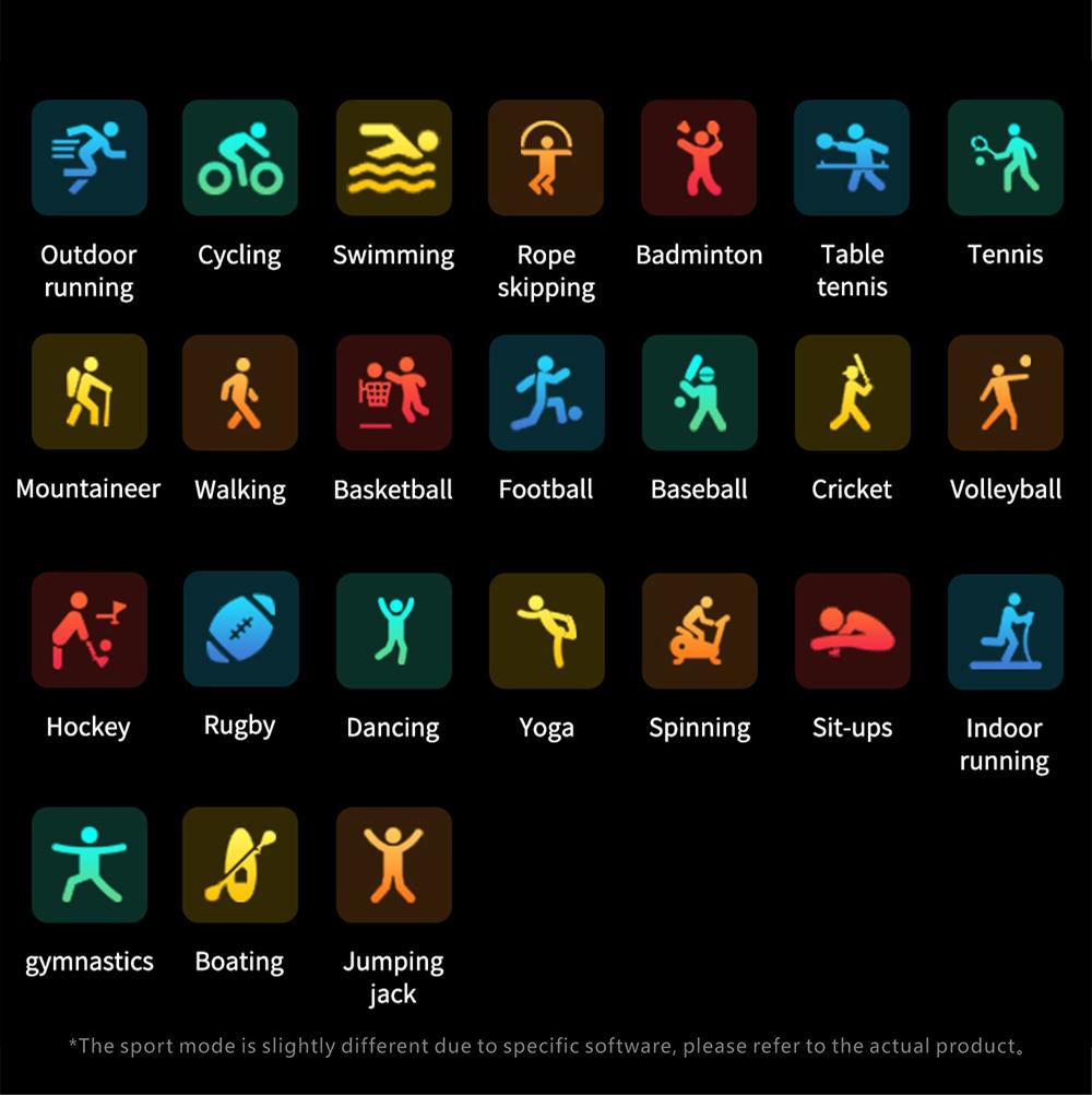 Men Women Smart Watch Sports Blood Oxygen Body Temperature Monitoring Smartwatch 5atm Waterproof Watches For Iphone Android