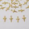 10 Stück Messing-Kreuz-Anhänger, winziger Anhänger für Ohrringe, Armbänder, DIY-Schmuckherstellung