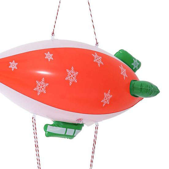 Inflatable Christmas Ball Fires Balloon Ship Flying Boat for Elf Doll Decoration Handmade Seasonal Costume Outdoor Holiday Lawn Ornament