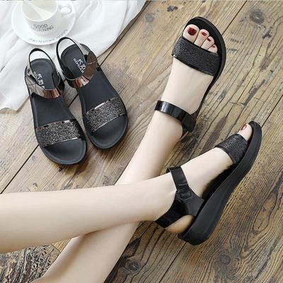 Sommer 2025 Damen-Sandalen mit Keilabsatz – All-Match-Flats mit dicker Sohle für Mütter