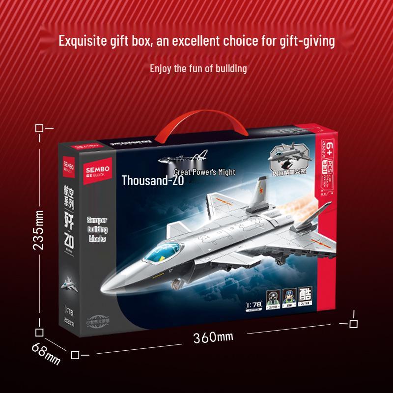 J-20 Stealth Fighter Compatible Model Kit for LEGO