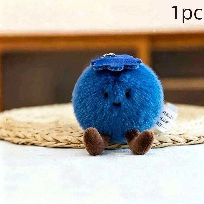 1/2 Pezzi Portachiavi Peluche Soffice Mirtillo Bambola Morbida Giocattolo Ciondolo per Borsa Ciondoli per Telefono Significano 'Bloccare la Sfortuna', Decorazione per la Casa Regalo