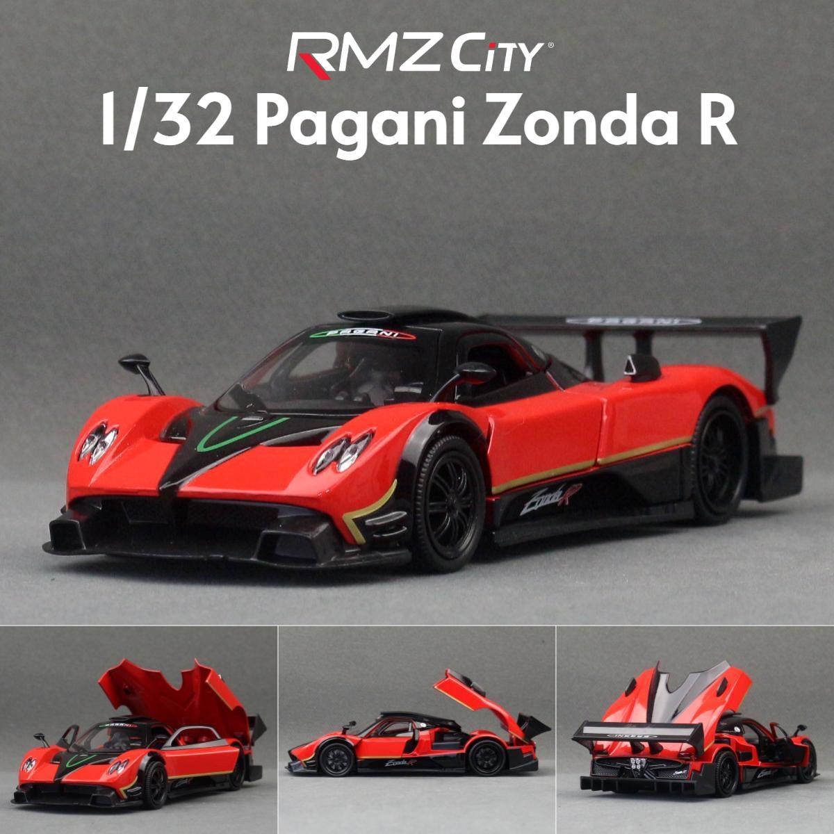 1/32 Pagani Zonda R Spielzeugauto Modell Rmz City Druckguss Metall Miniatur Supersport Sound & Licht Kollektion Pull-Back Geschenk für Jungen