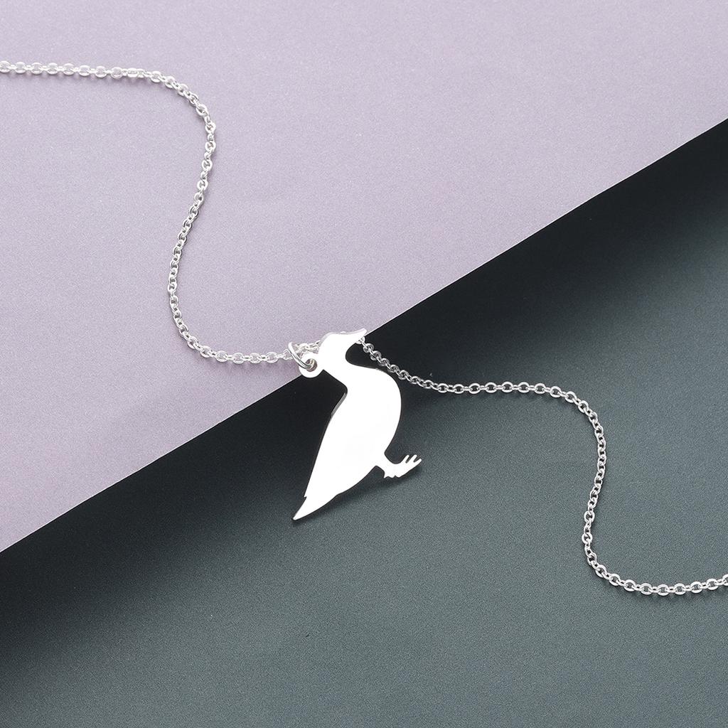 Kinitial Stainless Steel Duck Charm Necklaces Animal Jewelry Cute Bird Pendant Necklace For Women Girl Birthday Gift Wholesale