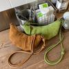 2025 Summer Casual Fashion Armpit Dumpling Bag Fashionable Croissant Bag Vintage Nubuck Leather One Shoulder Crossbody Bag Bag Woman