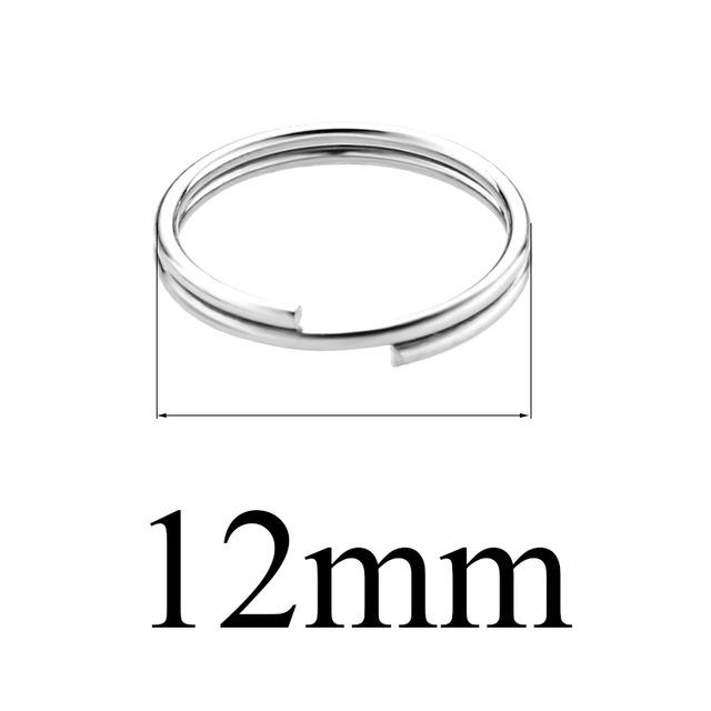 Semitree 100pcs Stainless Steel Split Rings Jump Ring Double Ring Connector for DIY Key Chains Jewelry Making Accessories 8mm