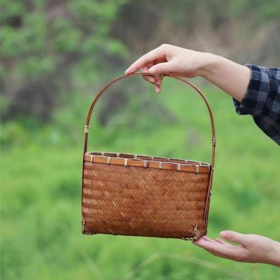 Handmade Retro Bamboo Woven Basket