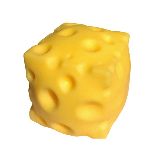 Žlutá sýrová mačkací hračka Úleva od stresu Kostka sýra Fidget hračka Relaxace Pomůcka pro soustředění Simulovaná sýrová senzorická hračka Měkká TPR stresová koule