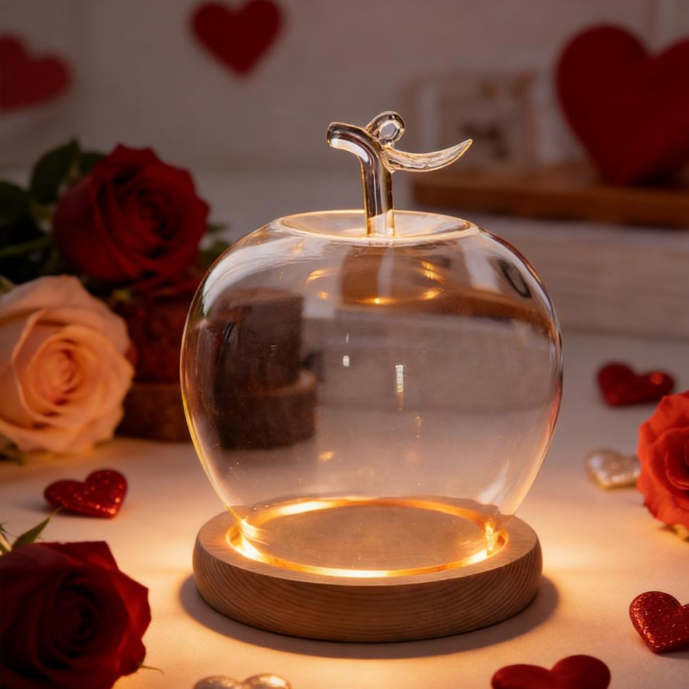 Glass Display Dome Glass Dome with Wooden Base Display Cover Decorative Glass Accent for Preserved Flowers Jewelry Showcase