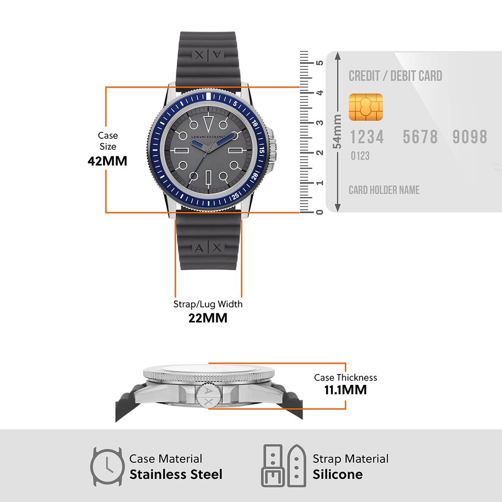 Armani Exchange AX1862 Gray AX Men's Watch,