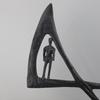 Kreative Geometrische Gusseisen Figur Skulptur Metallhandwerk Ornamente Paar Statue Metallfiguren Heimdekoration Zubehör