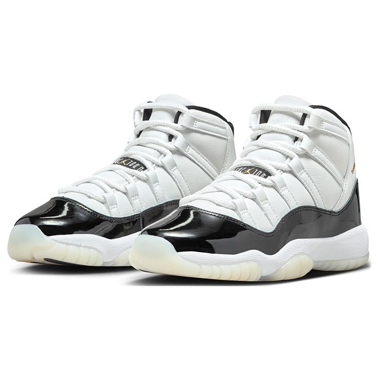 Air Jordan 11 Retro GS Gratitude / Defining Moments Kids Sneakers White Black Metallic-Gold 378038-170