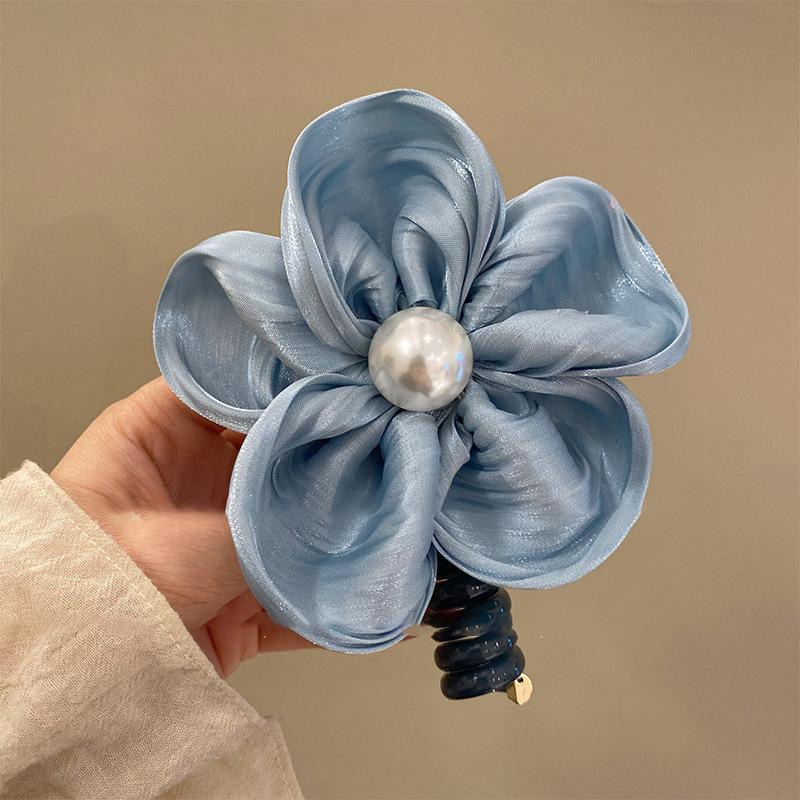 Spring atmosphere~ flower phone line hair band fashion ins wind sweet headband niche design braided hair artifact hair accessories