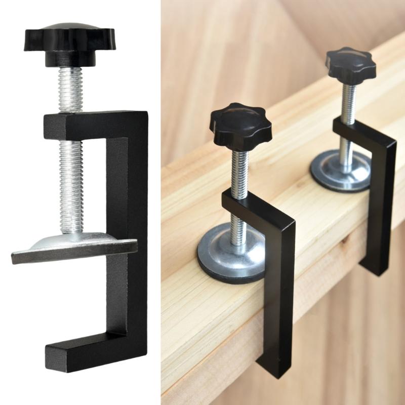 Pack of 5 C Clamp Clip Set,Adjustable Screw Clamp Carriers Clamp, 57mm 2.2inch Jaw Opening,Aluminium Table Clamp