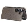 For Samsung Galaxy S24+ Cell Phone Case PU Leather Imprinted Mandala Flower Cover with Card Slots
