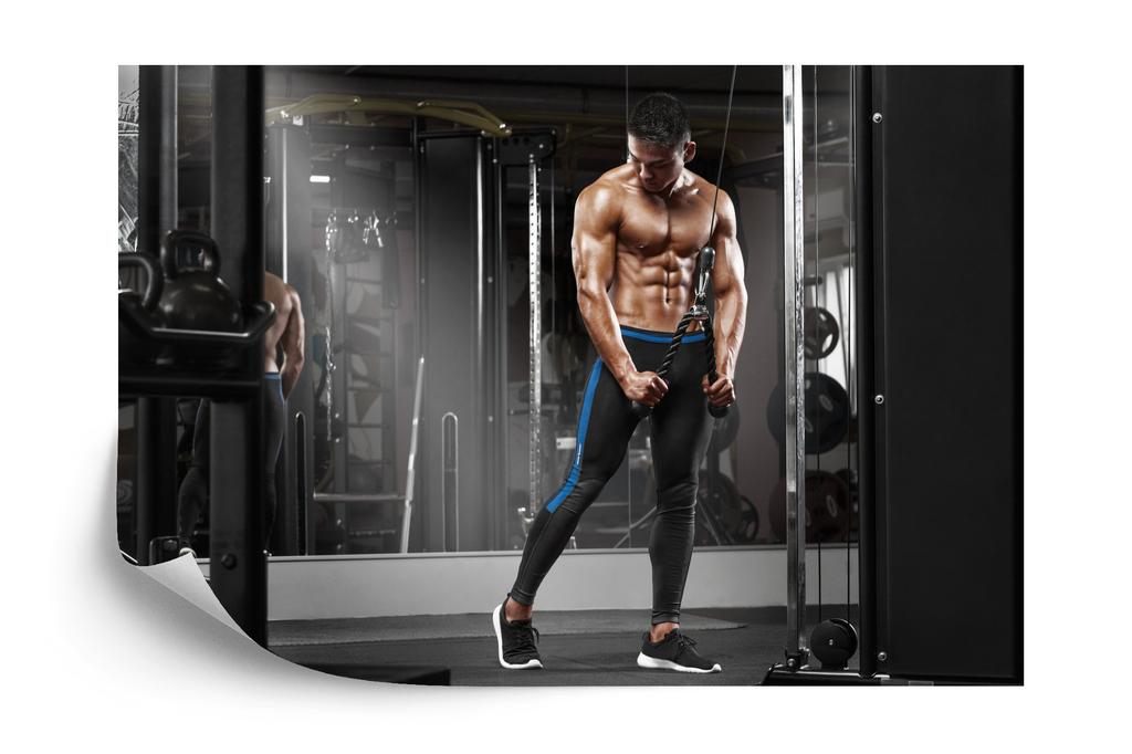 Photomural Muscular Man During Structural Vinyl 416x290