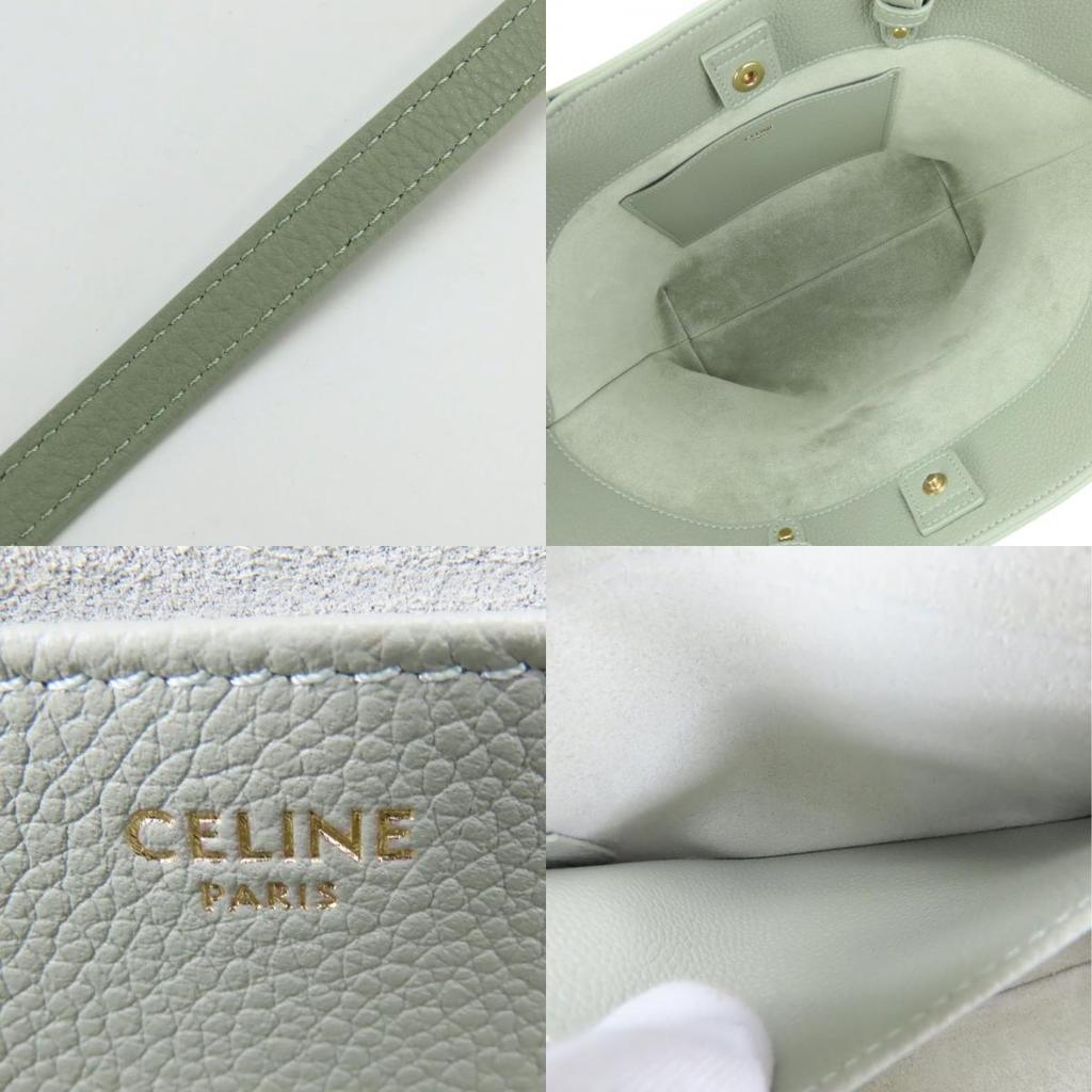 Used CELINE Handbag mini hippo Anais leather Light Clay Khaki Triomphe