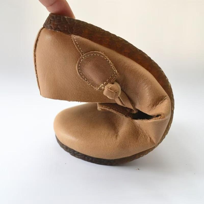 One-pedal Soft Flats Women's Literary and Original Style Autumn Retro Big Head Women's Shoes Single Shoes