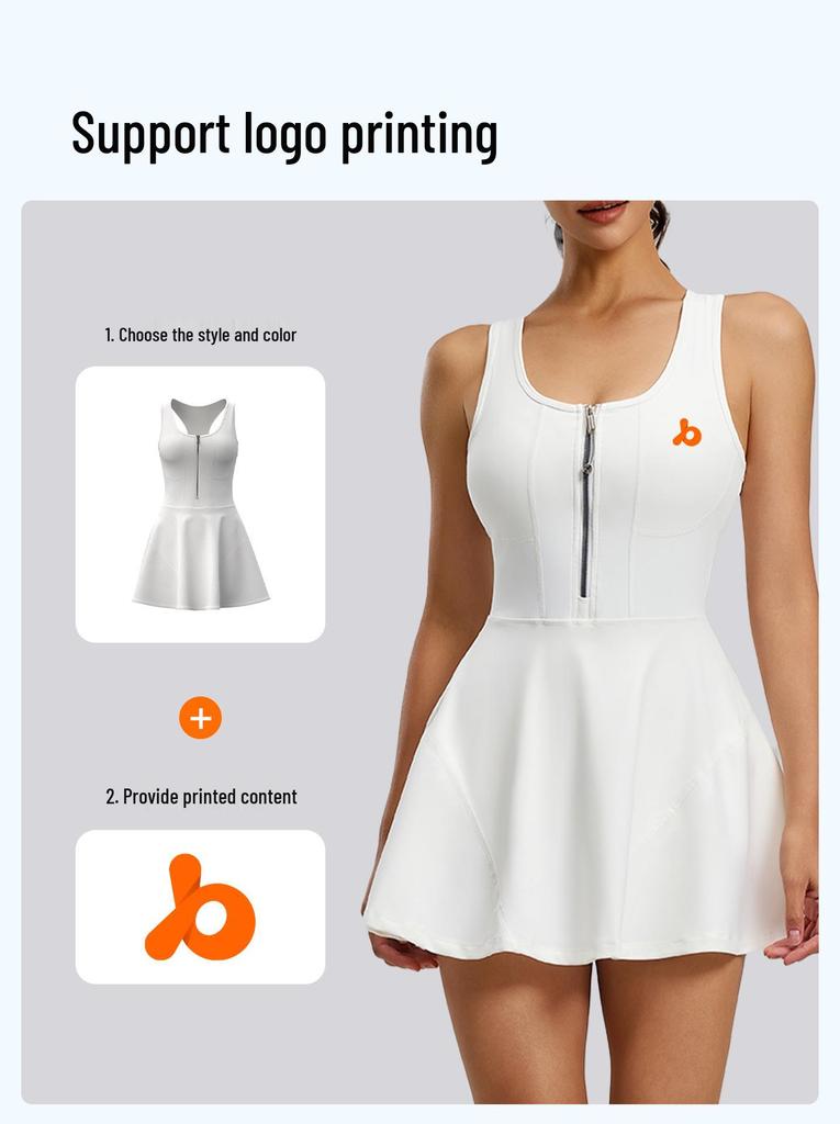 Juyi Tang Zippered Tennis & Running Skirt Dress