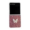 Glitter 3D Flower Samsung Z Flip7 Case with Anti-Fall & Anti-Lost Lanyard
