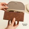 Portable Retro Style Glasses Case Pearl Velvet Inner Light Luxury Eyeglasses Case PU Leather Eyeglasses Holder Women