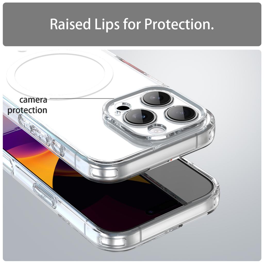 iPhone 16 Pro Max Clear Phone Case,Non-Yellowing Magnetic Phone Case for iPhone 16 Pro Max