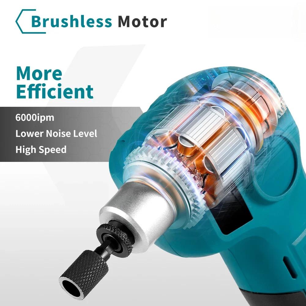 20V Brushless Auto Hammer Electric Screwdriver Cordless Portable Drill Hammer Multifunctional Power Tool