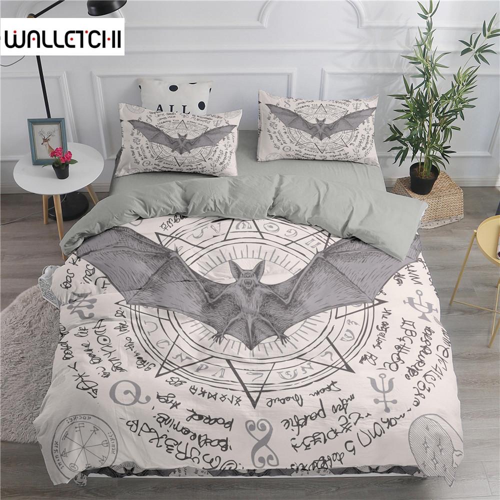 

Halloween Flying Vampire Bedding Set Bats Duvet Cover Witchcraft Magic Comforter Cover Single Double King Polyester Quilt Cover EU single(135x200cm)
