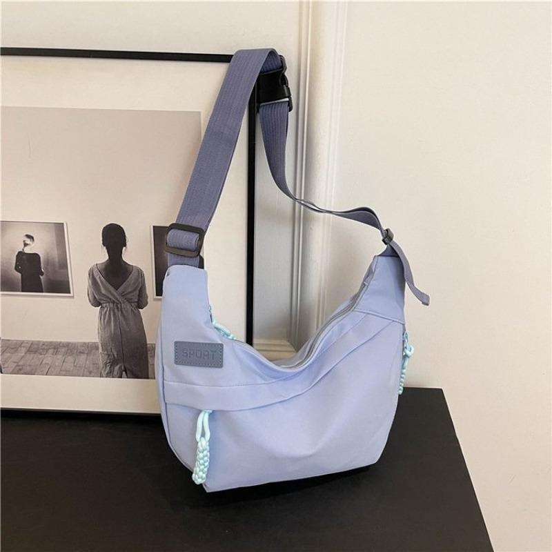 Candy Color Nylon Bag Women's New Large-capacity Shoulder Dumpling Bag Versatile Messenger Portable Shoulder Bag