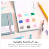 Blue Fruit Watercolor Paint Set for Kids - Solid Colors, Coloring Book, Cartoon Album, and Paintbrush Tool Set