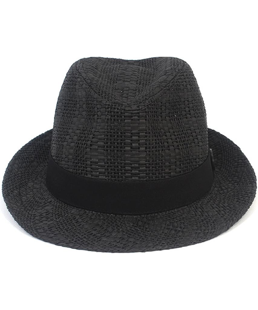Yunibeosyeolkemiseuteuli Bu Check Black Short Fedora Summer Fedora
