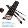 12-teiliges professionelles Pinsel-Set mit Nylonhaar, feinem Holzgriff, Malpinsel-Set