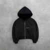 Autumn and winter new hooded sweater can be worn on both sides, retro leopard print zipper hoodie loose top