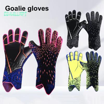 1 Pair Soccer Goalie Gloves Wear-resistant Impact Resistant Non-slip Texture Breathable Strong Grip Goalkeeper Gloves Goalie Gloves Sports Supplies