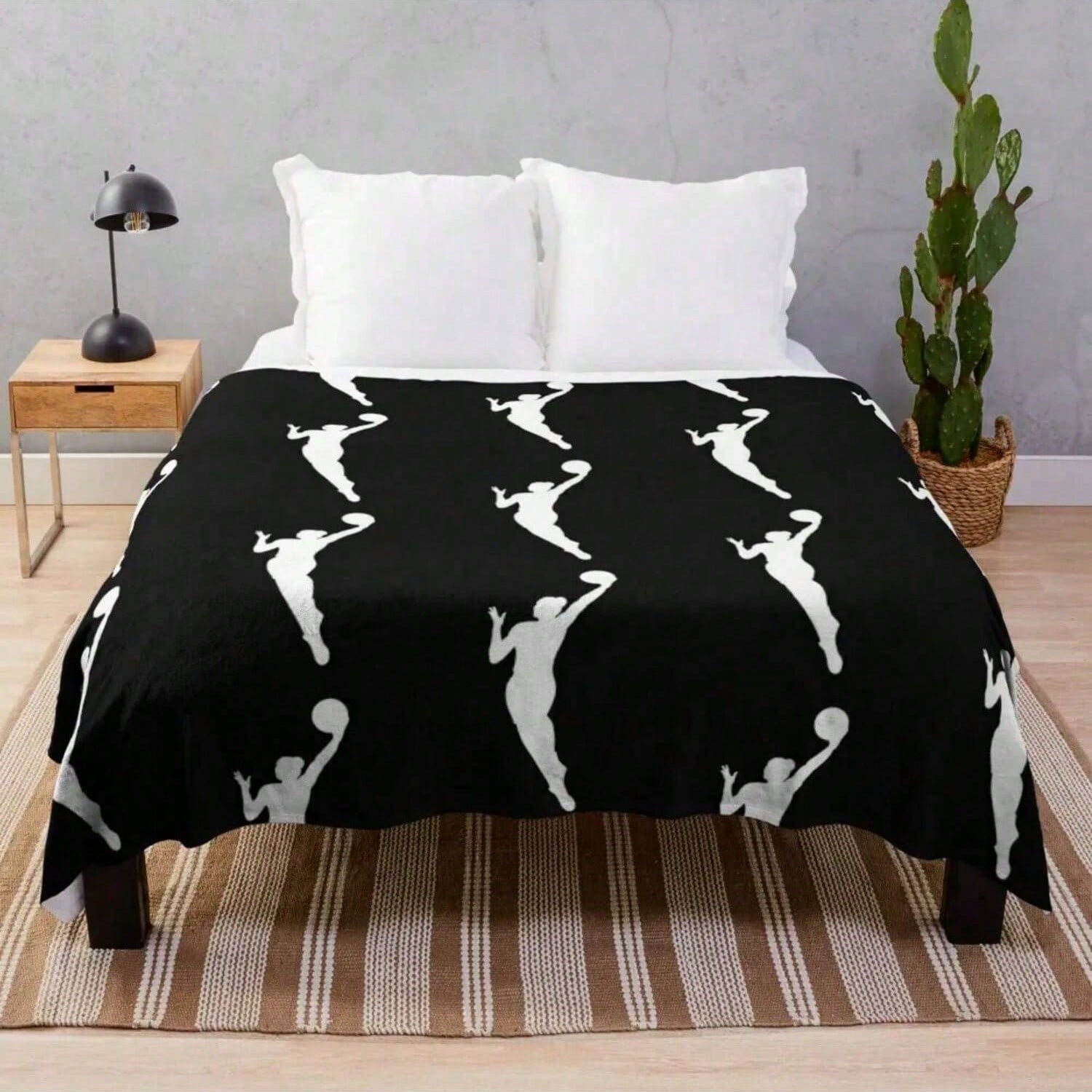 WNBA Logo T-Shirt Throw Blanket Decorative Soft Plush Plaid Funny Gift Halloween Blankets S разноцветный