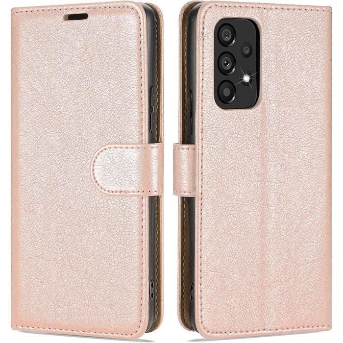 Coque de protection - PROSHOP - pour Samsung A33 5G - Rose - Anti-choc - Fermoir magnétique