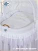 Cesta de vime para recém-nascido com capota dobrável - Pequeno Príncipe Princesa branco