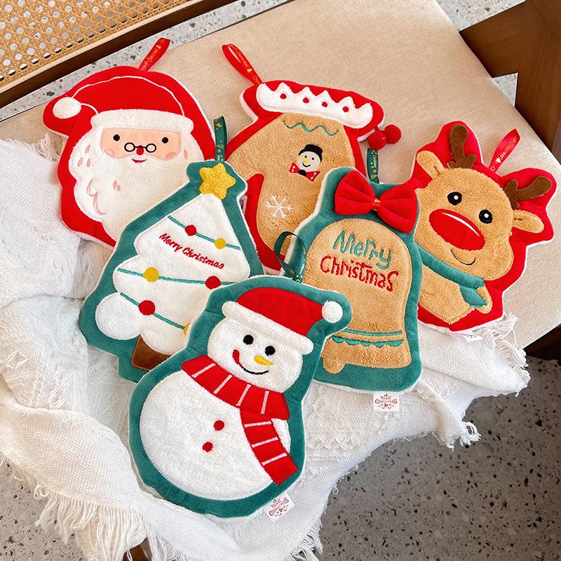 Christmas Festival Small Plush Doll Keychain with Hand Towel Headgear