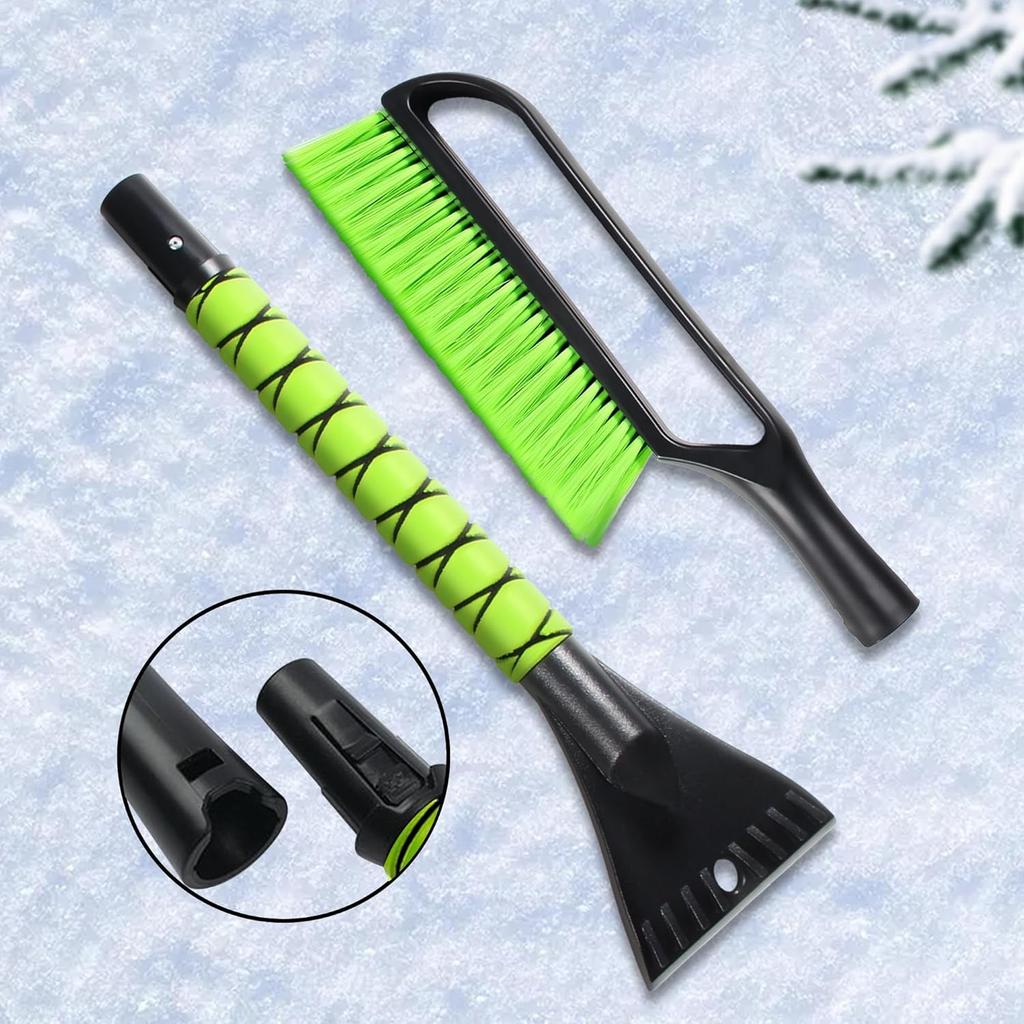 27" Snow Brush & Ice Scraper For Car Windshield, Detachable Snow Scrapers With Foam Grip For Cars, Trucks, SUVs