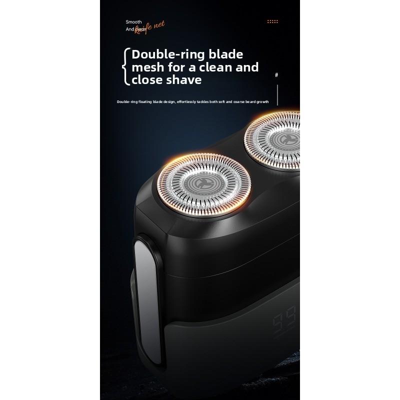 Electric Razor with Super Clean and Rechargeable Feature for Men. Miniature Shaving Knife for Convenient Beard Trimming.