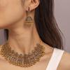 Ethnic Style Tassel Necklaces Earrings Geometric Golden Jewelry  Women