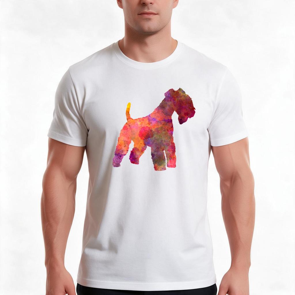 Lakeland Terrier in watercolor TShirt Summer Casual Cotton Tee Oversized Streetwear Tops Vintage Graphic Print  Cotton