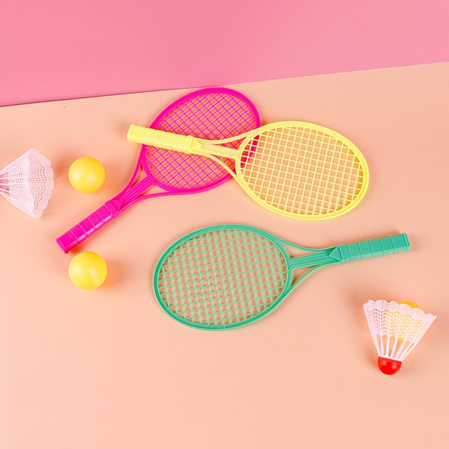 4pcs/set Color Mini Badminton Racket with Badminton Table Tennis Two Person Interactive Indoor Universal Sports Game Gifts