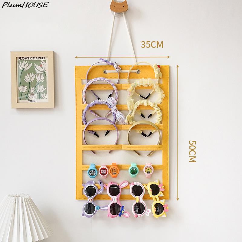 Organizador de Laços de Cabelo Grande Capacidade Porta-Tiara Pendurado na Parede Cabide de Presilhas de Cabelo Economizador de Espaço Cabelo Decoração de Parede para Quarto de Meninas