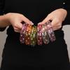 Glitter Metal Studded Bangle Adjustable Statement Bracelet Vintage Wide Bangle  Women