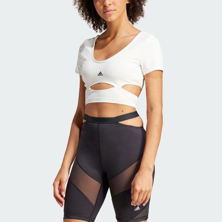 Adidas X Rui Zhou Kollaborationsserie Einfarbiges Logo Sportlich Lässig Kurzarm T-Shirt Damen T-Shirts Weiß IW8677