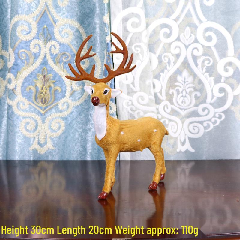 Christmas Reindeer Plush Ornament Set for Window and Tree Decorating